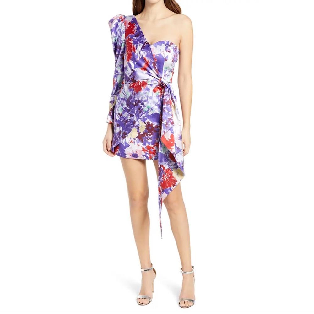 Lavish Alice Floral One-Shoulder Minidress 2